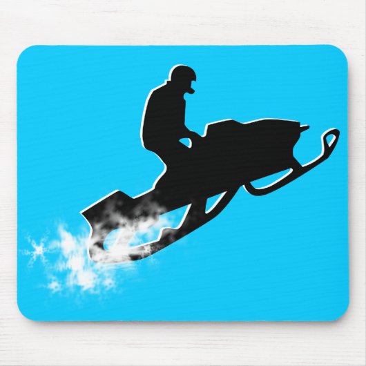 Tapis De Souris traînée snowmobiling de poudre (Devant)