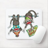 Tapis De Souris Traînons - les singes de chaussette (Avec souris)