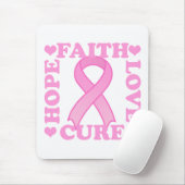 Tapis De Souris Traitement Mousepad d'amour de foi d'espoir (Avec souris)