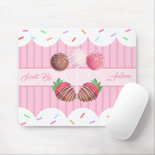 Tapis De Souris Traiter Les Fraises De Chocolat Et Les Pop De Gâte