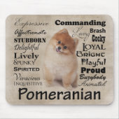 Tapis De Souris Traits Mousepad de Pomeranian (Devant)