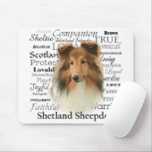 Tapis De Souris Traits Mousepad de Sheltie (Avec souris)