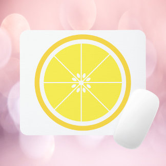 Tapis De Souris Tranche de citron jaune