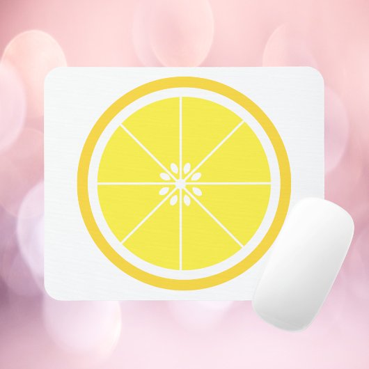 Tapis De Souris Tranche de citron jaune