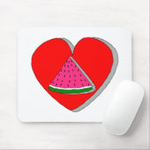 Tapis De Souris Tranche De Pastèque Et Carton Rouge (Avec souris)