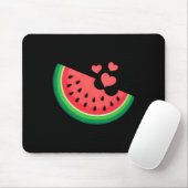 Tapis De Souris Tranche de pastèque Melon Vacances d'été Pastèque (Avec souris)