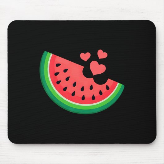Tapis De Souris Tranche de pastèque Melon Vacances d'été Pastèque (Devant)