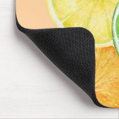Tapis De Souris Tranches de fruits d'agrumes Orange, Lime et Citro (Coin)
