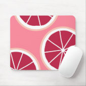 Tapis De Souris Tranches de pamplemousse rose (Avec souris)