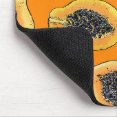 Tapis De Souris Tranches de Papaya sur orange (Coin)