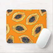 Tapis De Souris Tranches de Papaya sur orange (Avec souris)