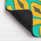 Tapis De Souris Tranches de papaye turquoise (Coin)