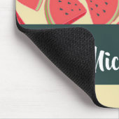 Tapis De Souris Tranches de pastèque rose sur jaune (Coin)