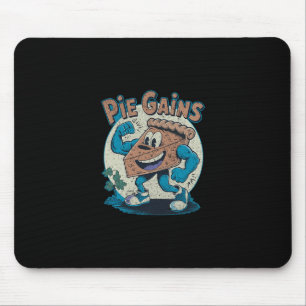 Tapis De Souris Tranches de tarte musclées dessin animé gym Pun Th