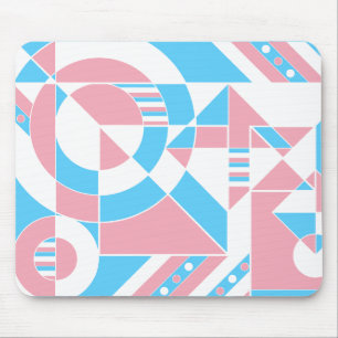 Tapis De Souris Transgenre Trans Pride Abstrait Géométrique Pastel