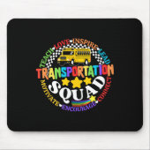 Tapis De Souris Transportation Squad Back To School Bus Driver Mon (Devant)