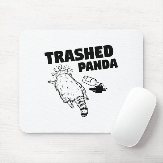 Tapis De Souris Trash Panda Drunk Racoon Funny  (Avec souris)