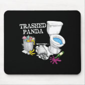 Tapis De Souris Trashed Panda Drunk Racoon Party Animal Meme Funny (Devant)
