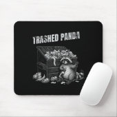 Tapis De Souris Trashed Panda Funny Drunk Racoon Cool Animals Grap (Avec souris)