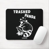Tapis De Souris Trashed Panda Hangover Social Media Crazy Drunk Ra (Avec souris)