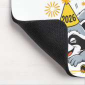 Tapis De Souris Trashed Panda New Year 2026 Funny Drunk Raccoon (Coin)