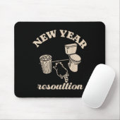 Tapis De Souris Trashed Panda New Year Resolution Funny Drunk Racc (Avec souris)