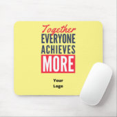 Tapis De Souris Travail d'équipe de logo d'entreprise personnalisé (Avec souris)