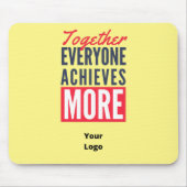 Tapis De Souris Travail d'équipe de logo d'entreprise personnalisé (Devant)