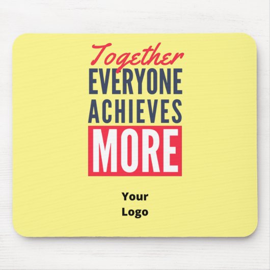 Tapis De Souris Travail d'équipe de logo d'entreprise personnalisé (Devant)