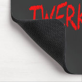 Tapis De Souris Travail secondaire ou Twerk Texte Vert Néon (Coin)