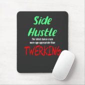 Tapis De Souris Travail secondaire ou Twerk Texte Vert Néon (Avec souris)