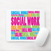 Tapis De Souris Travail social coloré (Avec souris)
