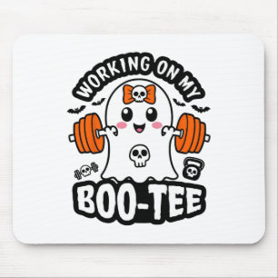 Tapis De Souris Travailler Sur Mon Boo Tee Halloween Dead Lift Gy