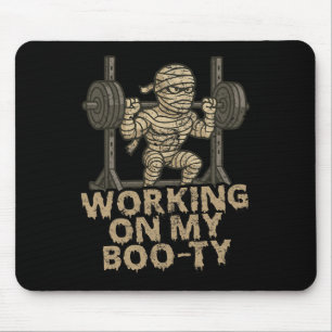 Tapis De Souris Travailler Sur Mon Boo-ty Funny Halloween Mumm Mus