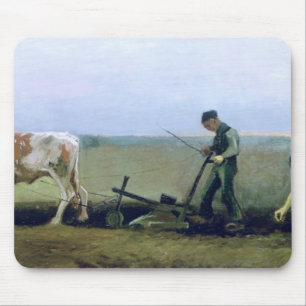 Tapis De Souris Travailleur de Vincent van Gogh et plantation