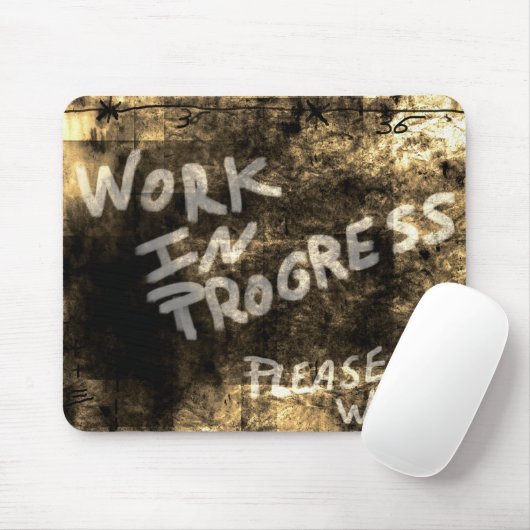 Tapis De Souris Travaux en cours Mousepad (Avec souris)