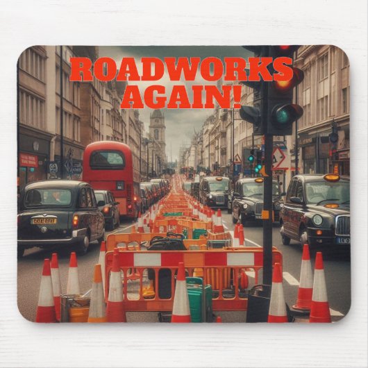 Tapis De Souris Travaux routiers à Londres (Devant)