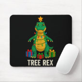 Tapis De Souris Tree Rex Funny Dinosaur Christmas  (Avec souris)