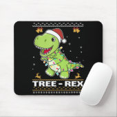 Tapis De Souris Tree Rex Funny Tyrannosaurus Rex Christmas Pun (Avec souris)