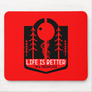 Tapis De Souris Treehouse Playhouse Retour À L'École