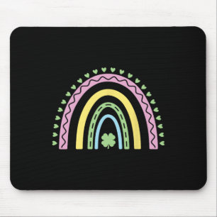 Tapis De Souris Trèfle à quatre feuilles vert Arc-en-ciel St Patri