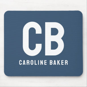 Tapis De Souris Trend Couleur Grave Nom Bleu Mousepad