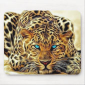 Tapis De Souris Trending Leopard Blue Eyes Mousepad (Devant)