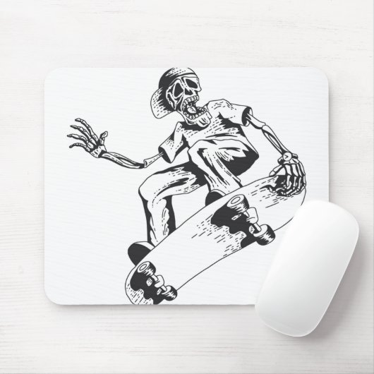 Tapis De Souris Trending Skeleton jeu skateboard (Avec souris)