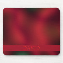 Trendy Abstract Red and Black Mouse Mat