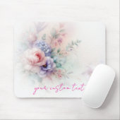 Tapis De Souris Trendy Modern Elegant Watercolor Flowers Painting (Avec souris)