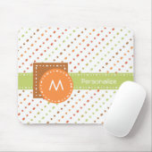 Tapis De Souris Trendy Monogram Dotted Stripes With (Avec souris)
