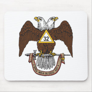 Tapis De Souris trente-deuxième Rite écossais Brown Eagle de degré