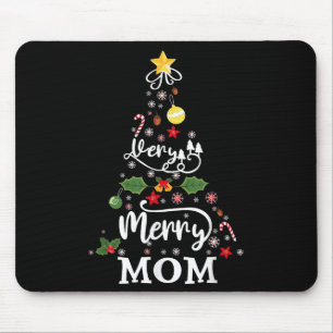 Tapis De Souris Très Joyeux Noël de maman Arbre de Noël Lumières N