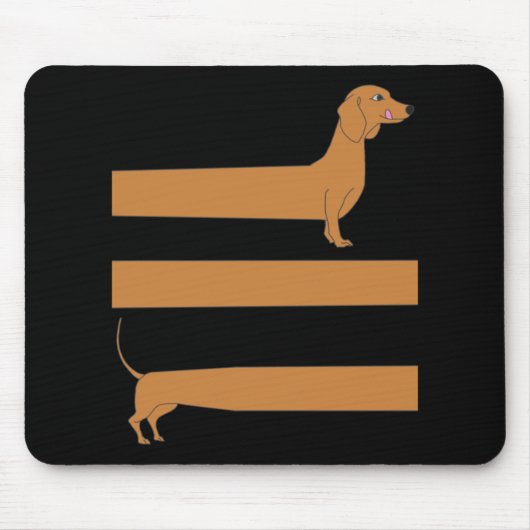 Tapis De Souris Très long Dachshund drôle (Devant)